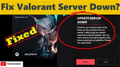 Valorant servers down - Cannot update and launch VALORANT. If you are unable to update VALORANT (it’s stuck at 0% Download), it might be due to your antivirus software–which is fine, but something clashed with our latest patch. If you are running antivirus software and are unable to update VALORANT, as a workaround, you can temporarily enable Passive …